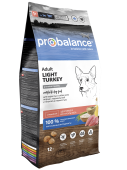 Сухой корм для собак Probalance Adult Light, контроль веса, с индейкой, 12кг