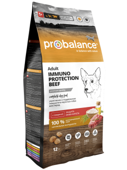 Сухой корм для собак Probalance Immuno Adult Beef, защита иммунитета, с говядиной, 12кг